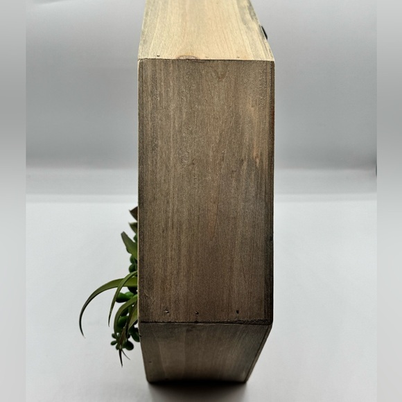 Succulent Artificial Arrangement Wood Wall Plantar Set - Picture 14 of 15